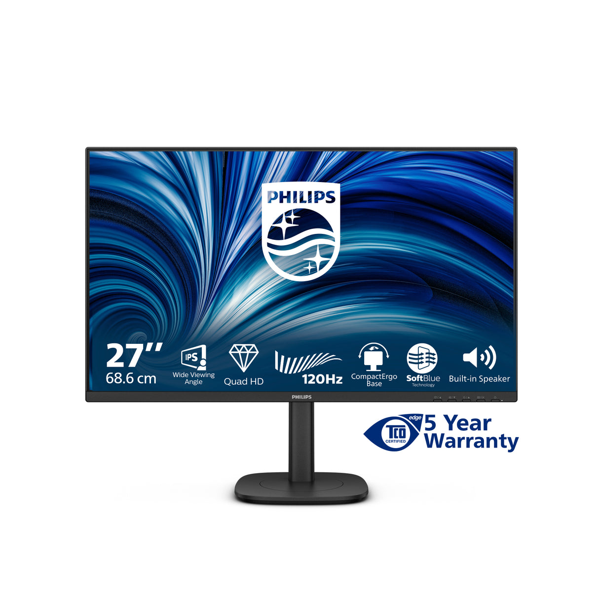 Philips 27B2N3500J/27 computer monitor 68.6 cm (27") 2560 x 1440 pixels 2K LCD Black - 27B2N3500J