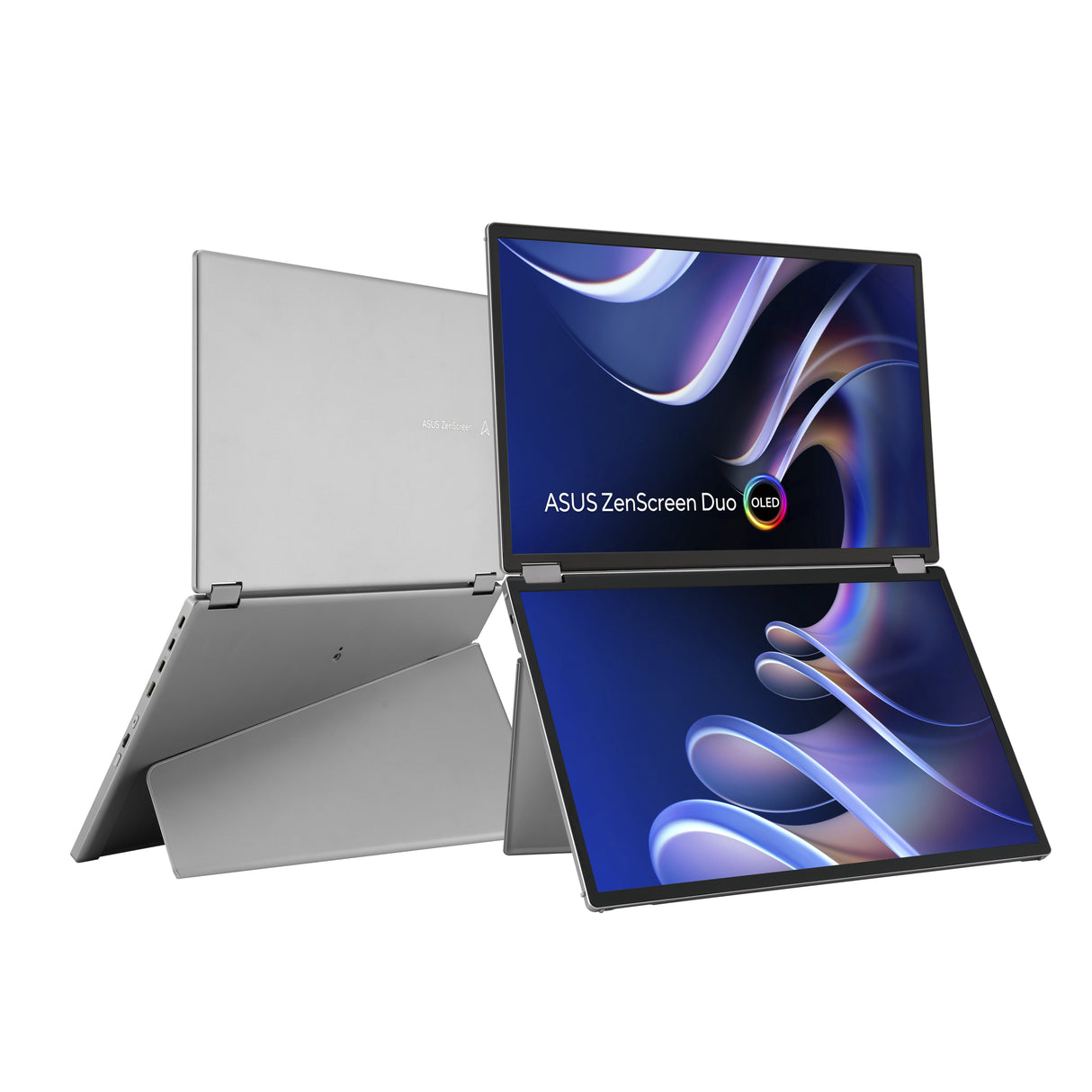 ASUS ZenScreen Duo OLED MQ149CD computer monitor 35.6 cm (14") 1920 x 1200 pixels WUXGA Silver - MQ149CD ASUS