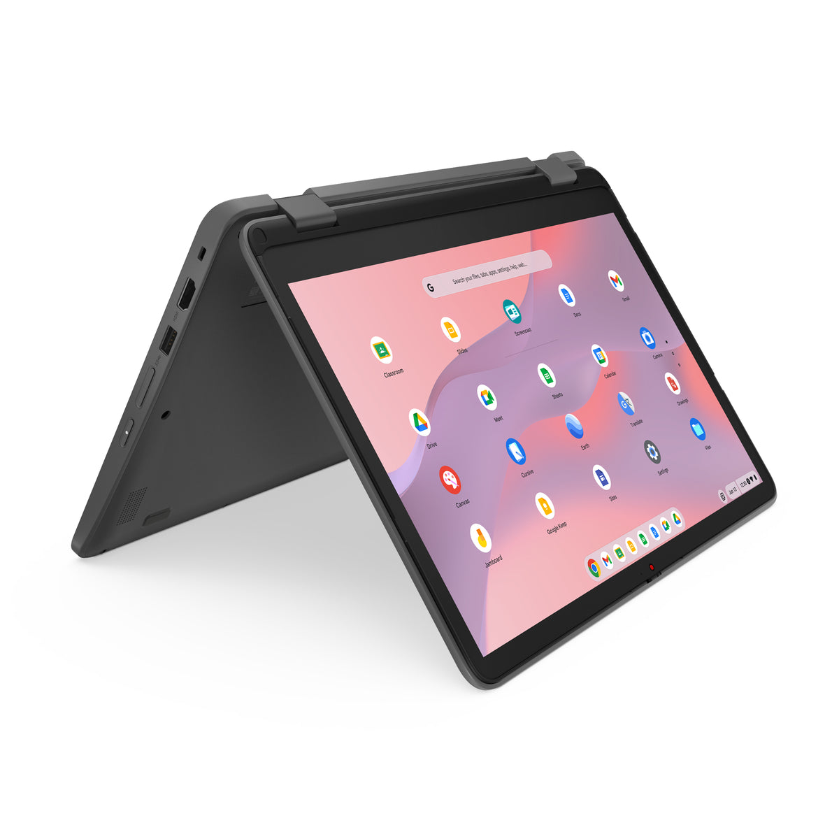 Lenovo 500e Yoga Chromebook Gen 4 N200 31 cm (12.2") Touchscreen WUXGA 8 GB LPDDR5-SDRAM 128 GB eMMC Wi-Fi 6E (802.11ax) ChromeOS Grey - 82W40026US
