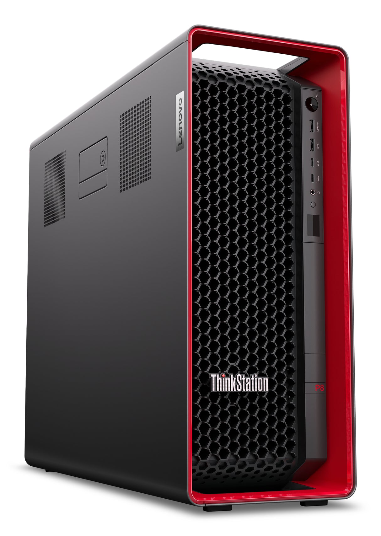 Lenovo ThinkStation P8 AMD Ryzen Threadripper PRO 7945WX 64 GB DDR5-SDRAM 2 TB SSD NVIDIA T1000 Windows 11 Pro Tower Workstation Black - 30HH002XUS