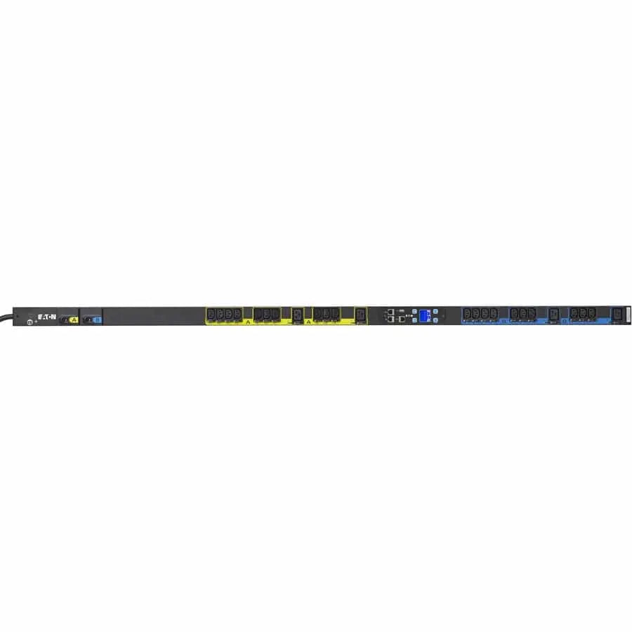 EATON Eaton Managed Rack PDU 5.76 kW max 200-240V 24A 24 Outlet Single-Phase PDU - Switched - NEMA L6-30P - 20 x IEC 60320 C13, 4 x IEC 60320 C19 - 230 V AC - 5760 W - Network (RJ-45) - 38U - Vertical - EMA107-10