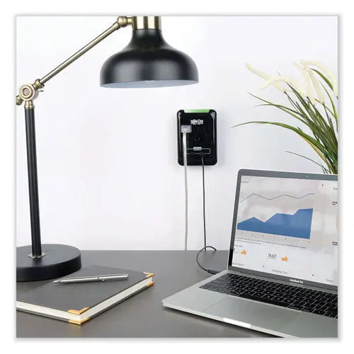 EATON EATON Protect It! Surge Protector, 3 AC Outlets/2 USB Ports, 540 J, Black - SK30USB