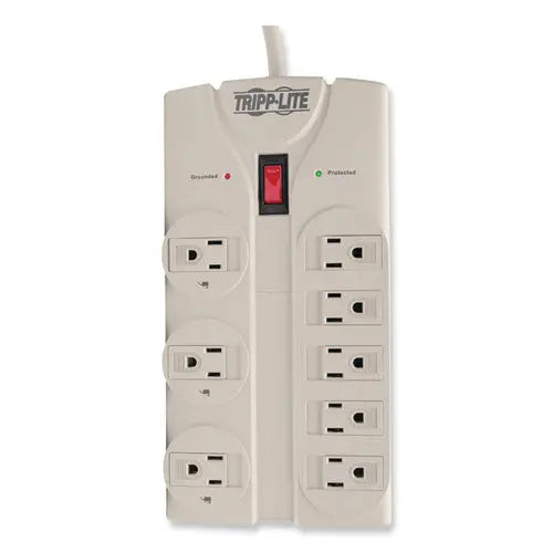 EATON EATON Protect It! Surge Suppressor, 8 AC Outlets, 8 ft Cord, 1,440 J, Light Gray - TLP808