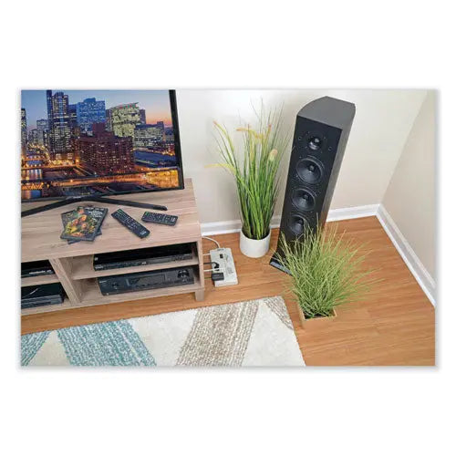 EATON EATON Protect It! Surge Suppressor, 8 AC Outlets, 8 ft Cord, 1,440 J, Light Gray - TLP808