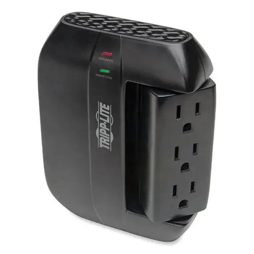EATON EATON Swivel6 Six-Outlet, Direct Plug-in Surge Suppressor, 6 AC Outlets, 1,500 J, Black - SWIVEL6