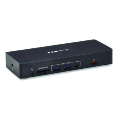 EATON Laptop Triple Display USB-C Dock, Displayport/HDMI/RJ45/USB/VGA, Black - U442AB-DOCK9