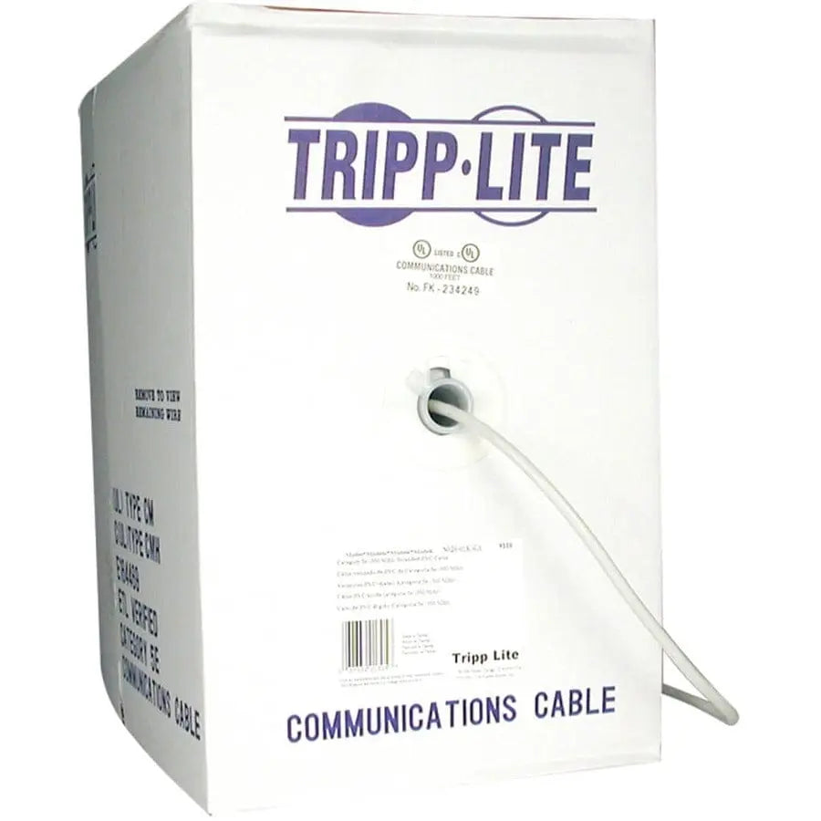 EATON Tripp Lite 1000ft Cat5e Cat5 350MHz Bulk Solid-Core PVC Outdoor Cable Gray 1000' - Category 5e - 1000ft - N028-01K-GY