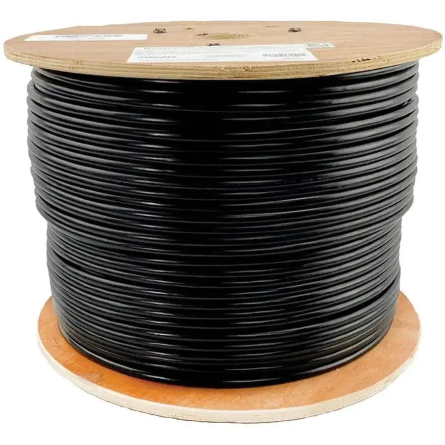 EATON Tripp Lite 1000ft Cat6 Gigabit Bulk Cable Solid Core CMR PVC Black 1000' - Category 6 for Network Device - 128 MB/s - 1000 ft - 1 x Bare Wire - 1 x Bare Wire - Black - N222-01K-BK