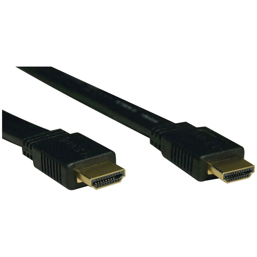 EATON Tripp Lite 10ft High Speed HDMI Cable Digital Video with Audio Flat Shielded 4K x 2K M/M 10' - Male HDMI - Male HDMI - 10ft - Black - P568-010-FL