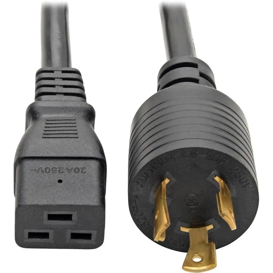 EATON Tripp Lite 12ft Power Cord Extension Cable L6-20P to C19 for PDU/UPS Heavy Duty 20A 12 AWG 12' - 12AWG (IEC-320-C19 to NEMA L6-20P) 12-ft. - P040-012