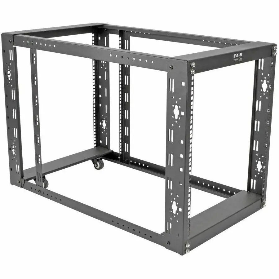 EATON Tripp Lite 12U 4-Post Open Frame Rack Cabinet Floor Standing 36" Depth - 19" 12U Wide x 36" Deep for Patch Panel, A/V Equipment, Server - Black Powder Coat - Steel - 1000 lb x Maximum Weight Capacity - SR12UBEXPNDKD