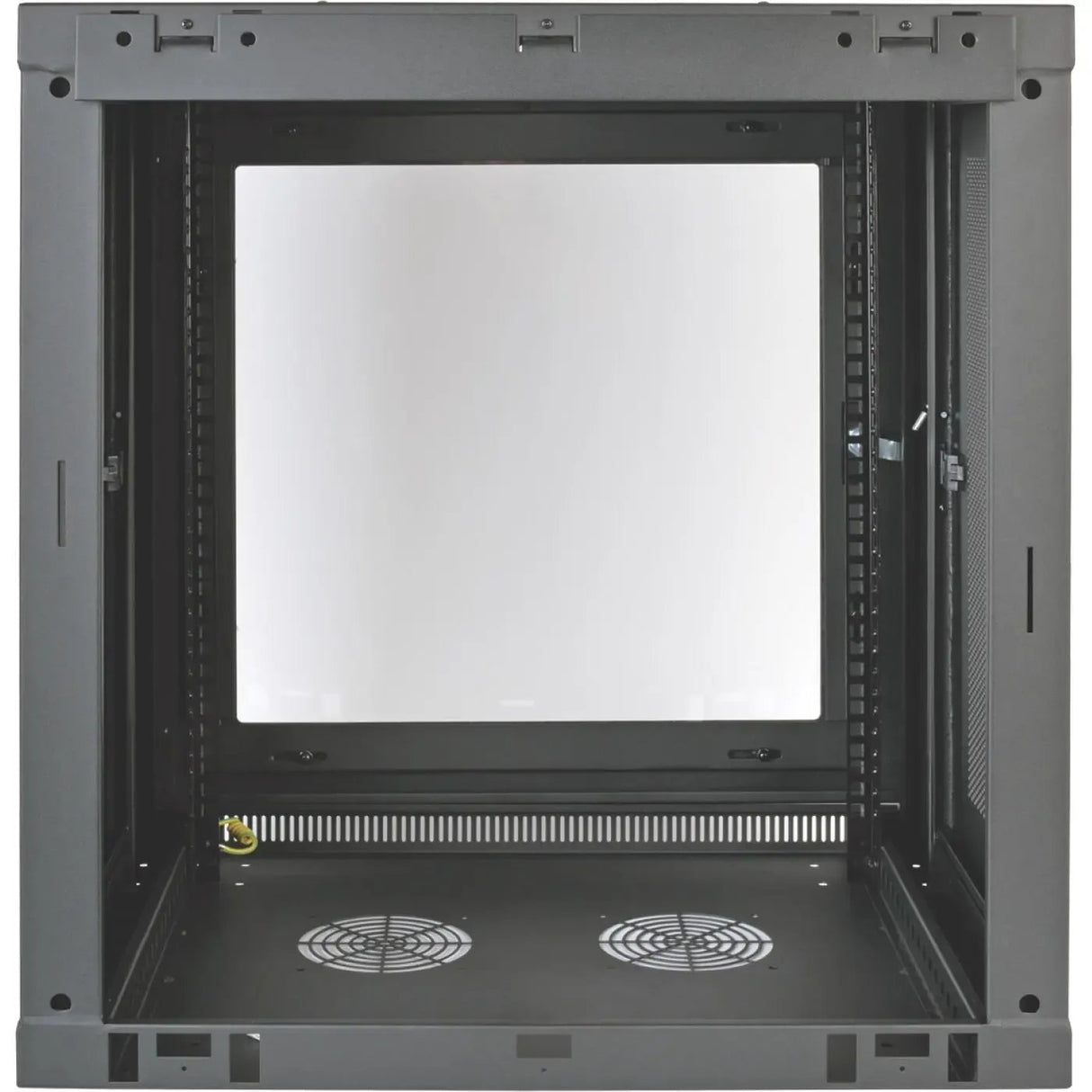 EATON Tripp Lite 12U Wall Mount Rack Enclosure Server Cabinet w/ Glass Front Door - For Server - 12U Rack Height x 19" Rack Width x 16.50" Rack Depth - Wall Mountable - Black Powder Coat - Steel - 200 lb Ma - SRW12UG