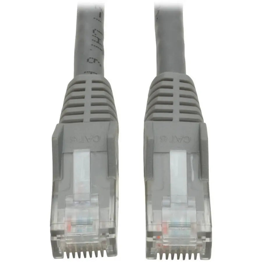 EATON Tripp Lite 14ft Cat6 Gigabit Snagless Molded Patch Cable RJ45 M/M Gray 14' - 14 ft Category 6 Network Cable - First End: 1 x RJ-45 - Male - Second End: 1 x RJ-45 - Male - Patch Cable - Gray - 1 Each - N201-014-GY