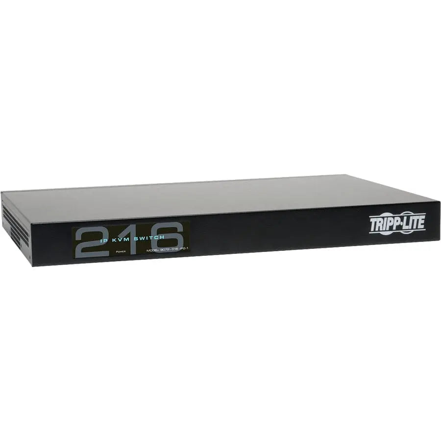 EATON Tripp Lite 16-Port Cat5 IP KVM Switch 1 Local 2 Remote User 1URM Rackmount - 16 Computer(s) - 1 Local User(s) - 2 Remote User(s) - 1920 x 1080 - 20 x Network (RJ-45) - 2 x USB1 x VGA - Rack-mountable ... - B072-016-IP2