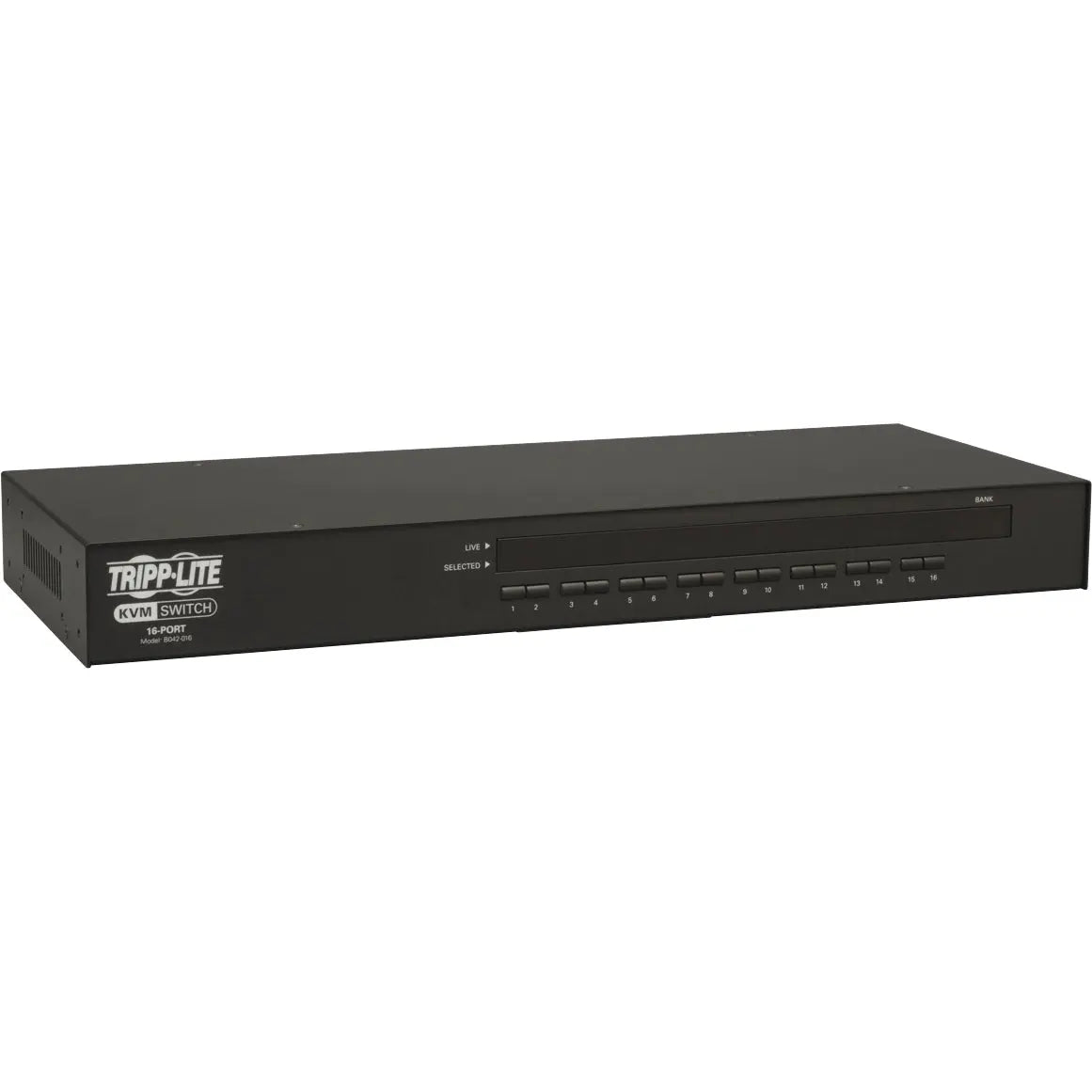 EATON Tripp Lite 16-Port Rackmount USB / PS2 KVM Switch w/ On-Screen Display 1U - 16 x 1 - 16 x HD-15 - 1U - Rack-mountable - B042-016