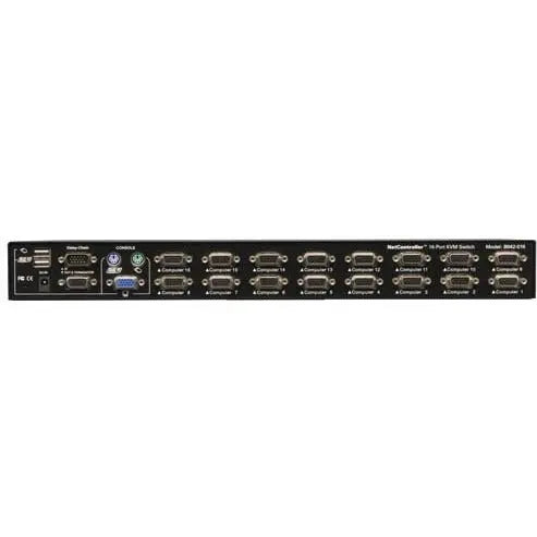EATON Tripp Lite 16-Port Rackmount USB / PS2 KVM Switch w/ On-Screen Display 1U - 16 x 1 - 16 x HD-15 - 1U - Rack-mountable - B042-016