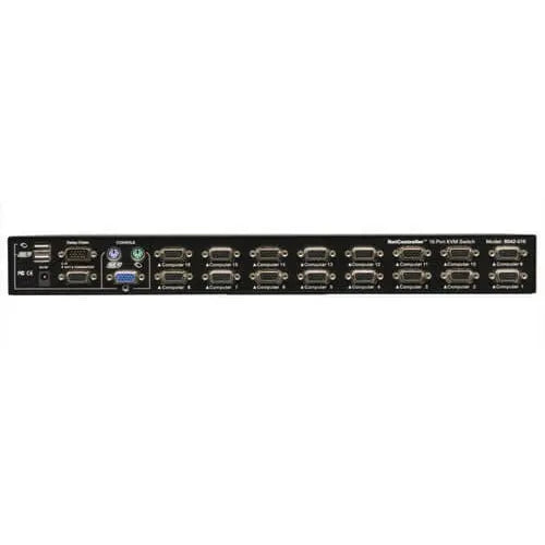 EATON Tripp Lite 16-Port Rackmount USB / PS2 KVM Switch w/ On-Screen Display 1U - 16 x 1 - 16 x HD-15 - 1U - Rack-mountable - B042-016