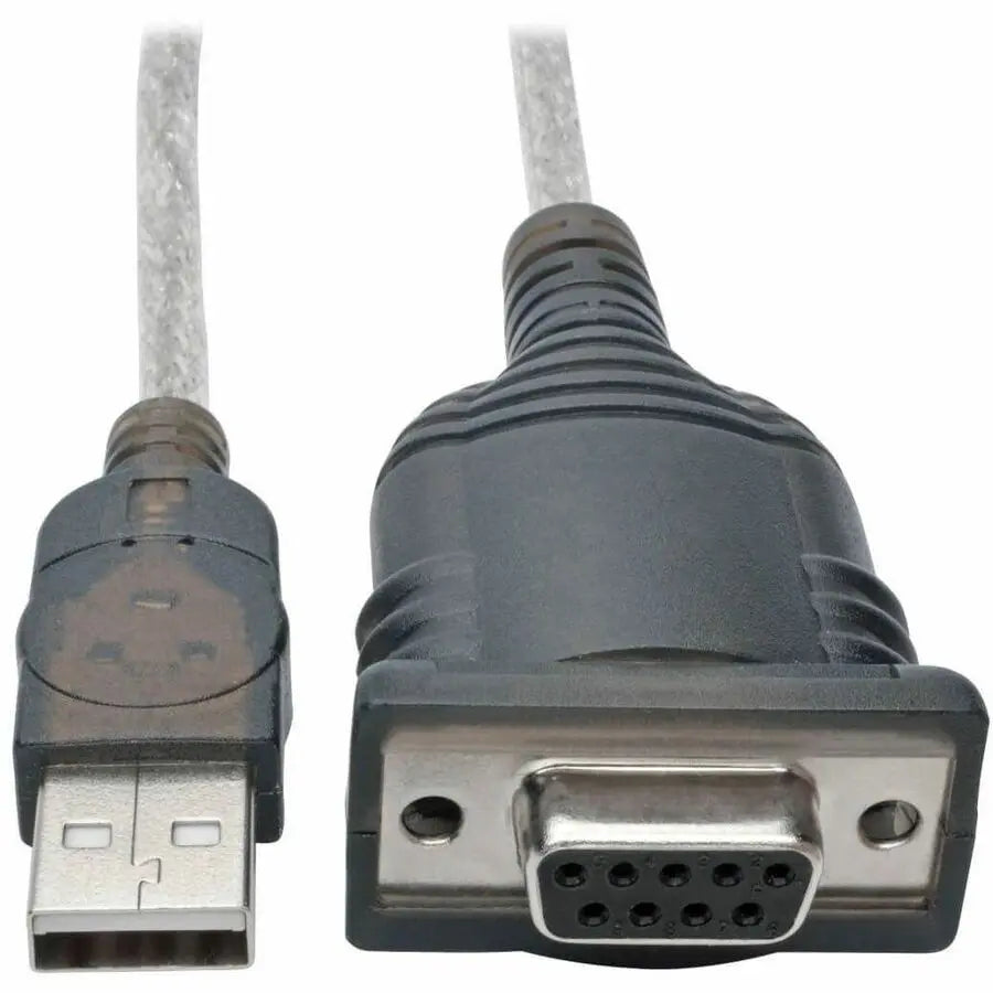 Tripp Lite 18in USB to Null Modem RS232 DB9 Adapter FTDI, COM Retention M/F - DB-9/USB for Notebook, Tablet, Modem - 32 kB/s - 1.50 ft - 1 x Type A Male USB - 1 x DB-9 Female Serial - Gold-plated Cont... - U209-18N-NULL EATON
