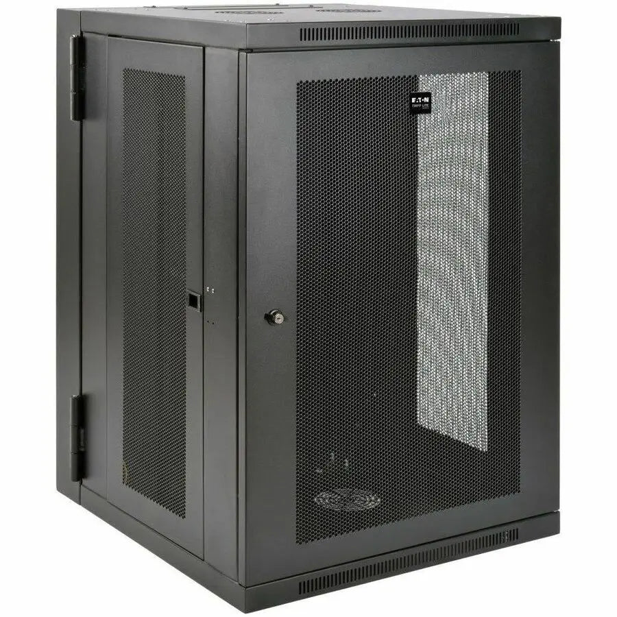 EATON Tripp Lite 18U Wall Mount Rack Enclosure Server Cabinet Swinging Hinged Door Deep - For UPS - 18U Rack Height x 19" Rack Width x 24.50" Rack Depth - Wall Mountable - Black - Steel - 250 lb Maximum Wei - SRW18USDP