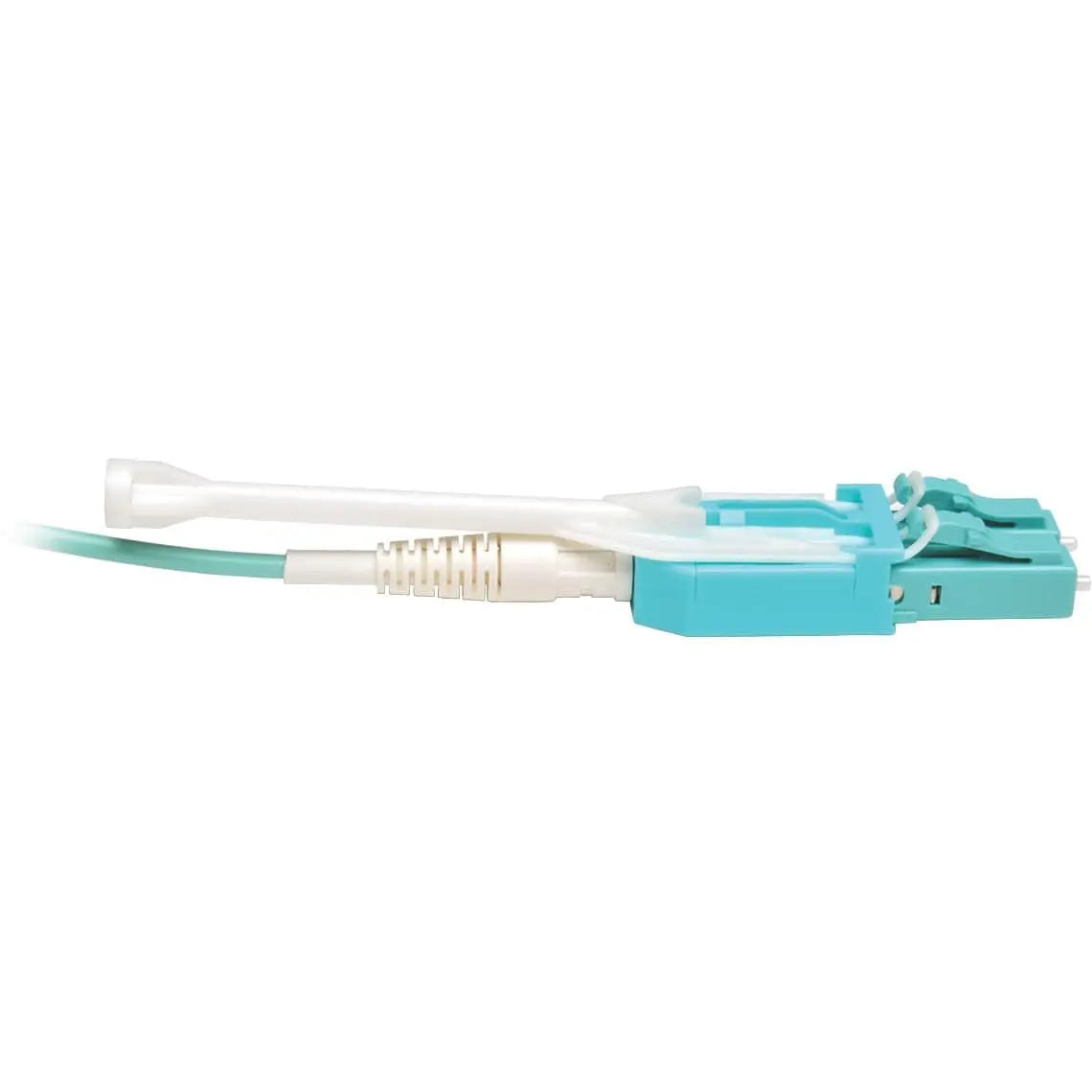 EATON Tripp Lite 1M 10Gb 50/125 OM3 Fiber Cable Push / Pull Tabs LC/LC Aqua 3ft - Fiber Optic for Network Device - 3 ft - 2 x LC Male Network - 2 x LC Male Network - Aqua - N820-01M-T