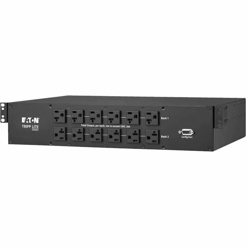 EATON Tripp Lite 2.9kW 120V Single-Phase ATS/Monitored PDU - 24 5-15/20R & 1 L5-30R Outlets, Dual L5-30P Inputs, 10 ft. Cords, 2U, TAA - Monitored - NEMA L5-30P - 24 x NEMA 5-15/20R, 1 x NEMA L5-30R - 120 V - PDUMNH30AT2