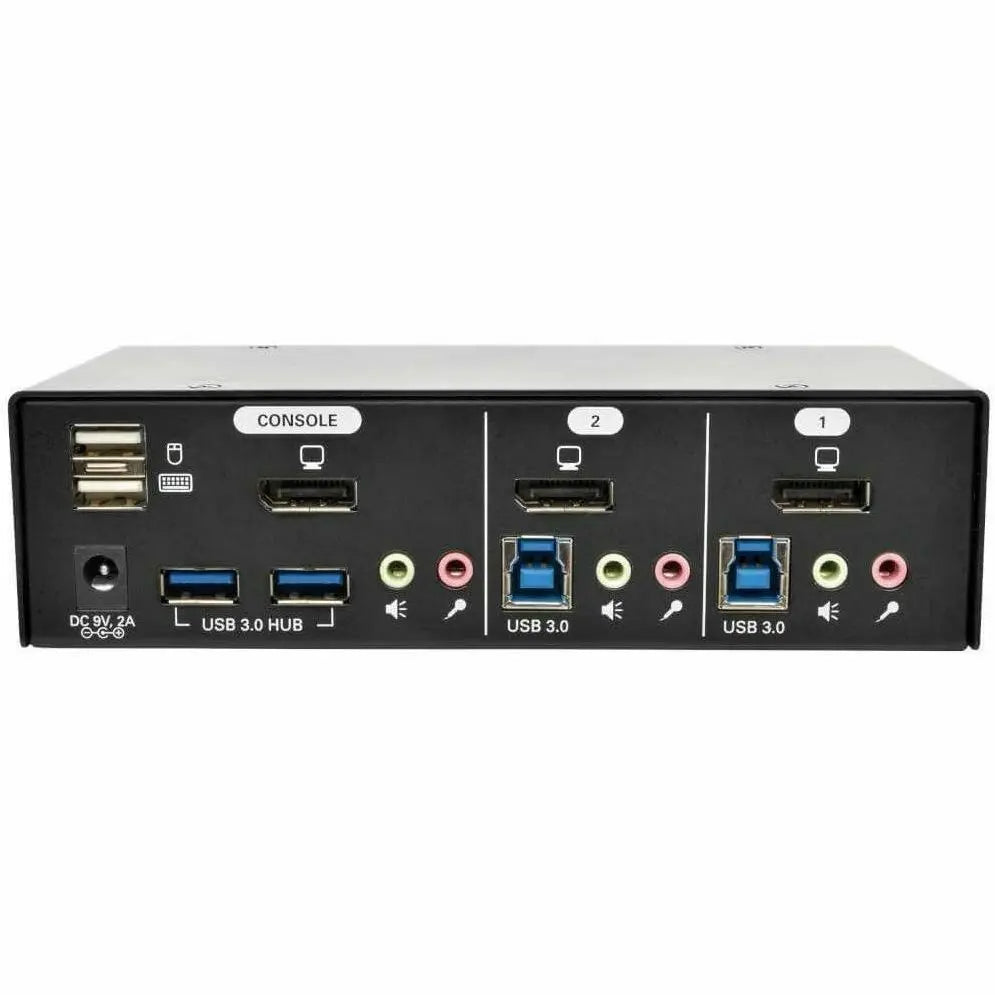 EATON Tripp Lite 2-Port DisplayPort KVM Switch w/Audio, Cables and USB 3.0 SuperSpeed Hub - 2 Computer(s) - 1 Local User(s) - 2560 x 1600 - 6 x USB - 3 x DisplayPort - B004-DPUA2-K