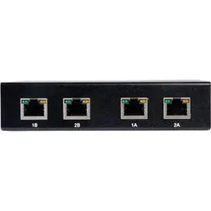 EATON Tripp Lite 2-Port Dual Display DVI over Cat5 / Cat6 Extender Video Splitter TAA - 2 Input Device - 4 Output Device - 200 ft Range - 4 x Network (RJ-45) - 2 x DVI In - Full HD - 1920 x 1080 - Twinaxial... - B140-002-DD