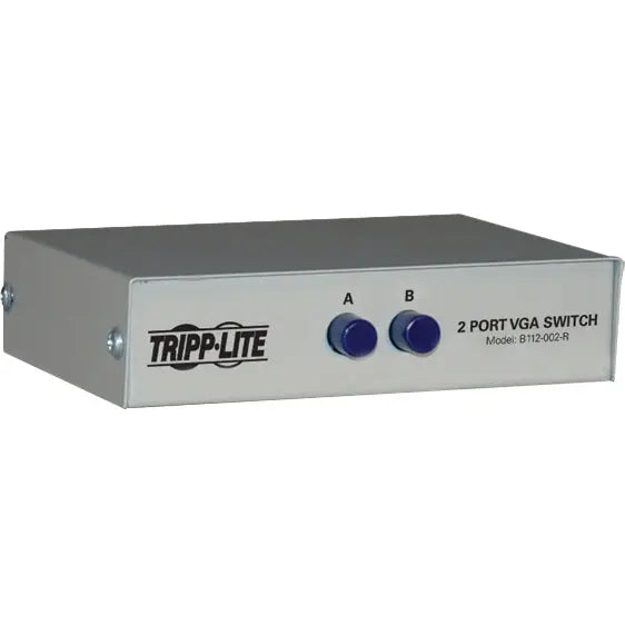 EATON Tripp Lite 2-Port Manual VGA/SVGA Video Switch 3x HD15F Metal - 1600 x 1280 - VGA, SVGA - 2 Input Device - 1 Output device - 2 x VGA In - 1 x VGA Out - B112-002-R