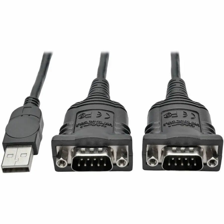 EATON Tripp Lite 2-Port USB to DB9 Serial FTDI Adapter Cable with COM Retention (M/M), 6 ft - 6 ft DB-9/USB Data Transfer Cable for PDA, Notebook, Tablet, Modem, Digital Camera - First End: 1 x USB Type A -... - U209-006-2