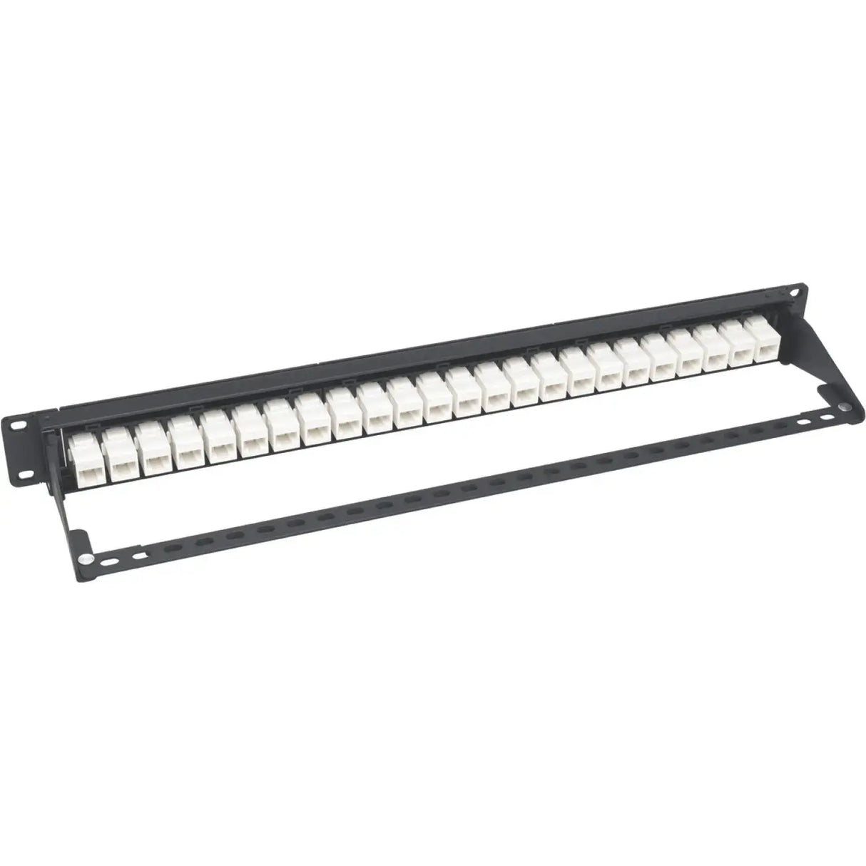 EATON Tripp Lite 24-Port Cat6a Patch Panel Feedthrough Rackmount RJ45 Ethernet 1U - 24 Port(s) - 24 x RJ-45 - 1U High - Rack-mountable - N254-024-6A