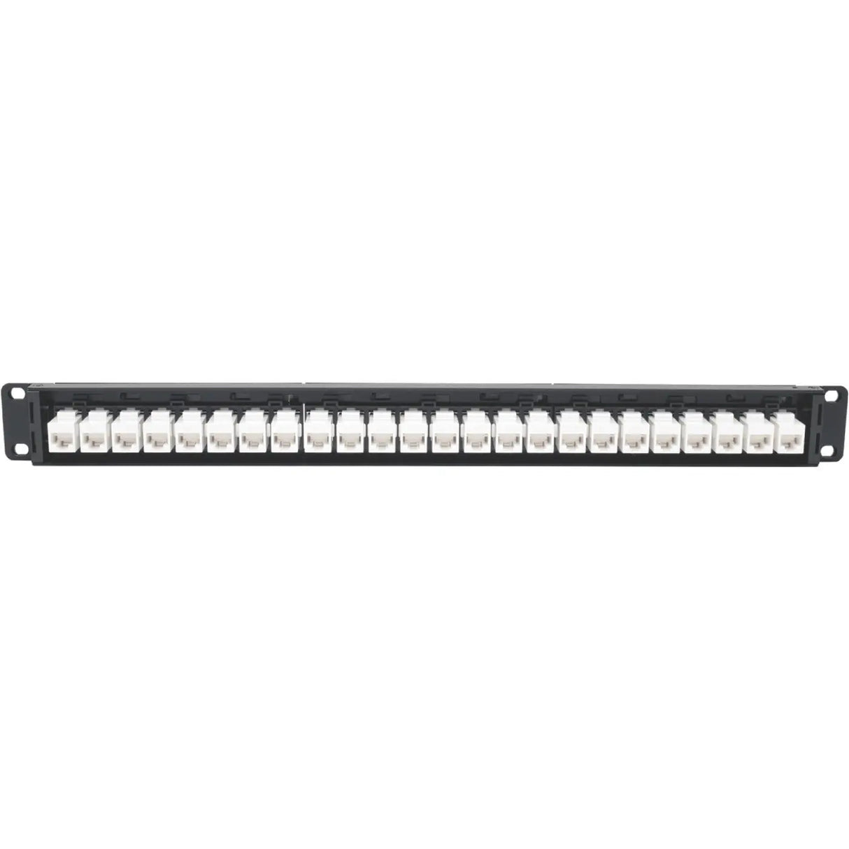 EATON Tripp Lite 24-Port Cat6a Patch Panel Feedthrough Rackmount RJ45 Ethernet 1U - 24 Port(s) - 24 x RJ-45 - 1U High - Rack-mountable - N254-024-6A