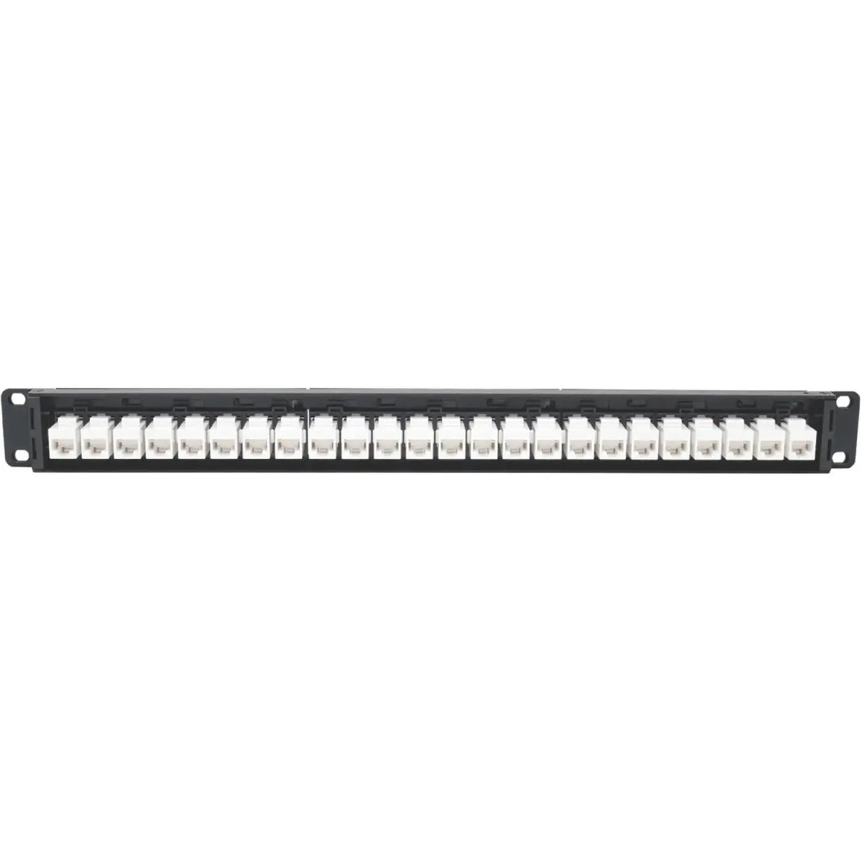EATON Tripp Lite 24-Port Cat6a Patch Panel Feedthrough Rackmount RJ45 Ethernet 1U - 24 Port(s) - 24 x RJ-45 - 1U High - Rack-mountable - N254-024-6A