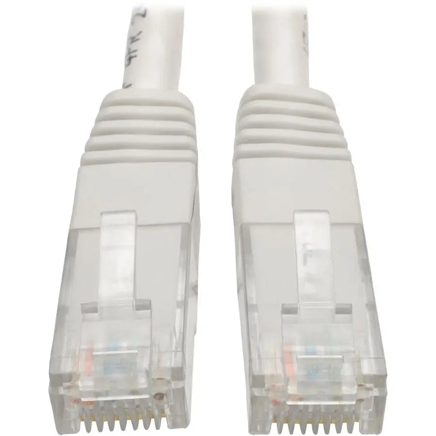 EATON Tripp Lite 2ft Cat6 Gigabit Molded Patch Cable RJ45 M/M 550MHz 24 AWG White - Category 6 for Network Device, Router, Modem, Blu-ray Player, Printer, Computer - 128 MB/s - Patch Cable - 2 ft - 1 x RJ-4... - N200-002-WH