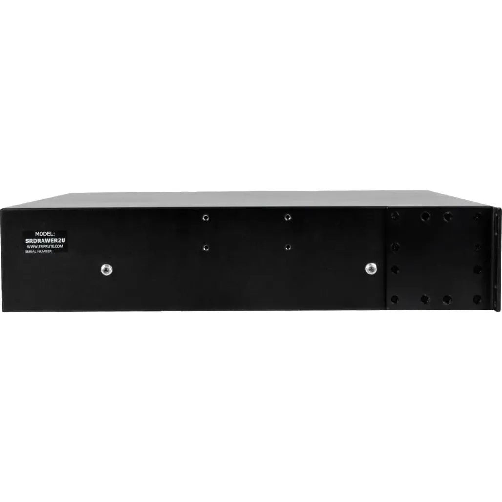 EATON Tripp Lite 2U Locking Rackmount Storage Drawer Rack Enclosures/ Open Frame - 19" 2U Wide Rack-mountable - Black Powder Coat - Cold-rolled Steel (CRS) - 50 lb x Maximum Weight Capacity - SRDRAWER2U