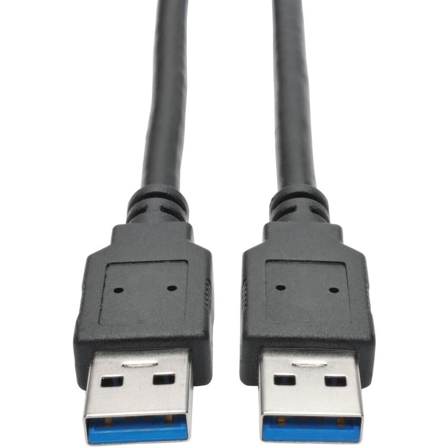 EATON Tripp Lite 3ft USB 3.0 SuperSpeed A/A Cable M/M 28/24 AWG 5 Gbps Black 3' - USB for Notebook, Tablet, Chromebook - 640 MB/s - 2.95 ft - 1 x Type A Male USB - 1 x Type A Male USB - Nickel Plated, Gold-... - U320-003-BK