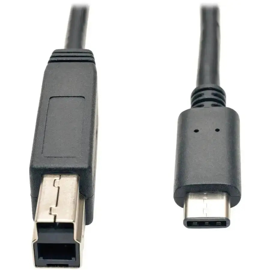 EATON Tripp Lite 3ft USB 3.1 Gen 2 USB-C to USB-B Cable 10 Gbps M/M Fast Charging - USB for Smartphone, Hard Drive, Hub, Notebook, Tablet - 1.25 GB/s - 2.95 ft - 1 x Type C Male USB - 1 x Type B Male USB - ... - U422-003-G2