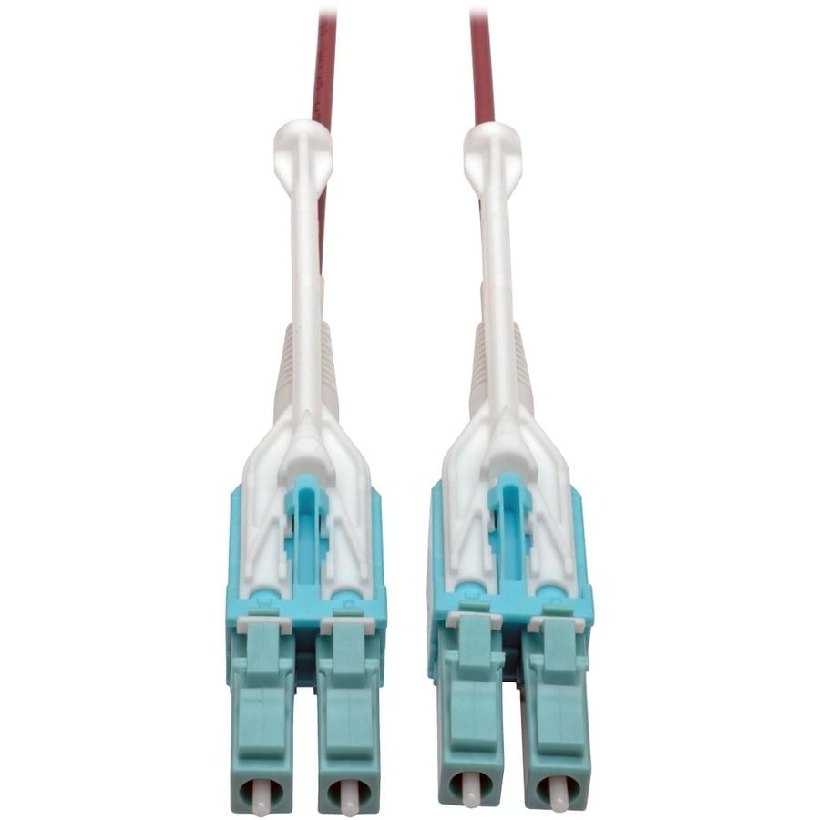 Tripp Lite 3M 10Gb Duplex Multimode Fiber Patch Cable 50/125 OM4 LC/LC LSZH - Fiber Optic for Network Device - 12.50 GB/s - Patch Cable - 9.84 ft - 2 x LC Male Network - 2 x LC Male Network - 50/125 &... - N821-03M-MG-T EATON