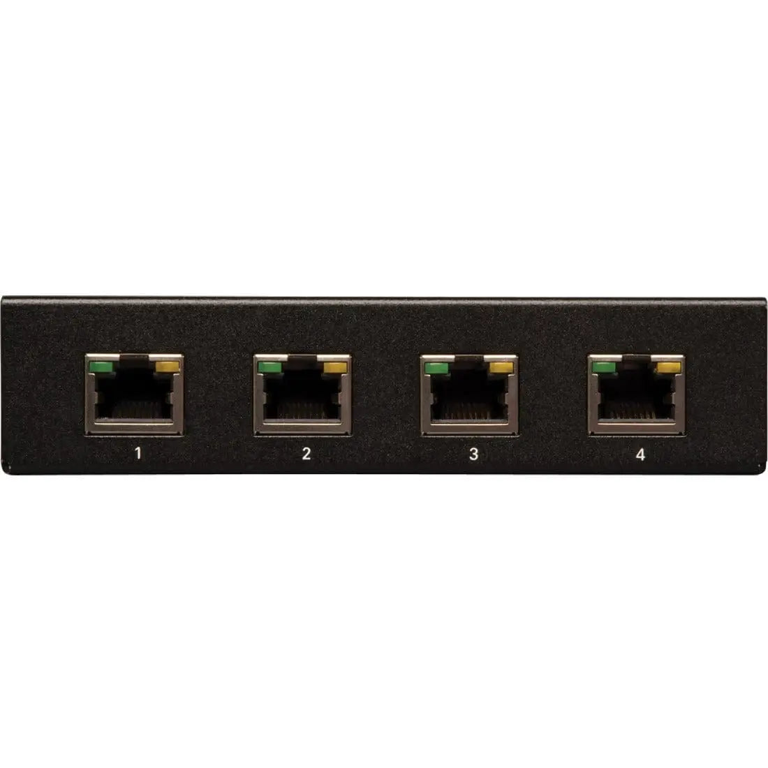 EATON Tripp Lite 4-Port VGA + Audio over Cat5 Cat6 Video Extender Splitter Transmitter - 1 Input Device - 4 Output Device - 1000 ft Range - 4 x Network (RJ-45) - 1 x VGA In - 1 x VGA Out - 1920 x 1440 - Twi... - B132-004A-2