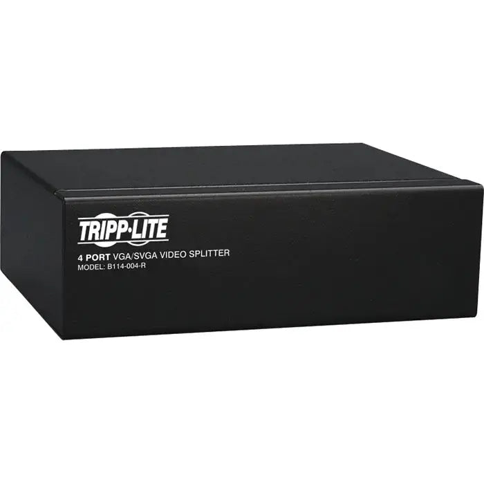 EATON Tripp Lite 4-Port VGA / SVGA Video Splitter Signal Booster High Resolution Video - 4 x D-Sub (HD-15) Monitor, 1 x D-Sub (HD-15) Computer - B114-004-R
