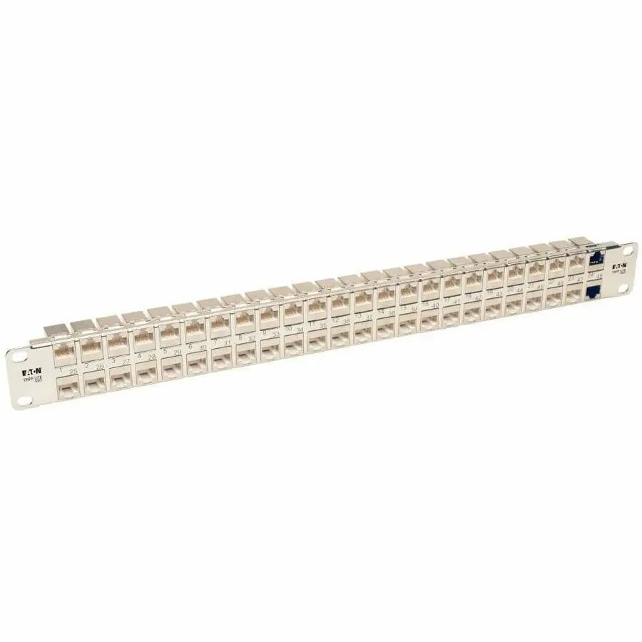 EATON Tripp Lite 48-Port Cat6a Patch Panel Rackmount Shielded Feedthrough RJ45 1U - 48 Port(s) - 48 x RJ-45 - 1U High - Rack-mountable - N254-048-SH-6A