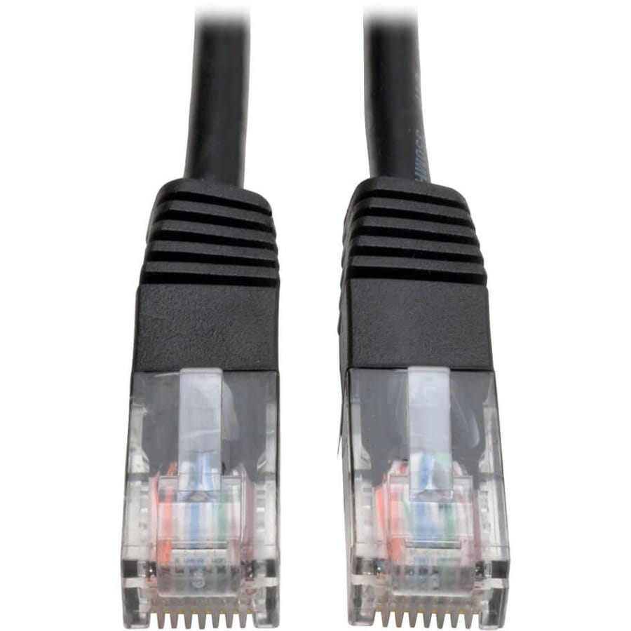 EATON Tripp Lite 4ft Cat5e / Cat5 350MHz Molded Patch Cable RJ45 M/M Black 4' - Category 5e - 4ft - RJ-45 Male Network - 1 x RJ-45 Male - Black - N002-004-BK