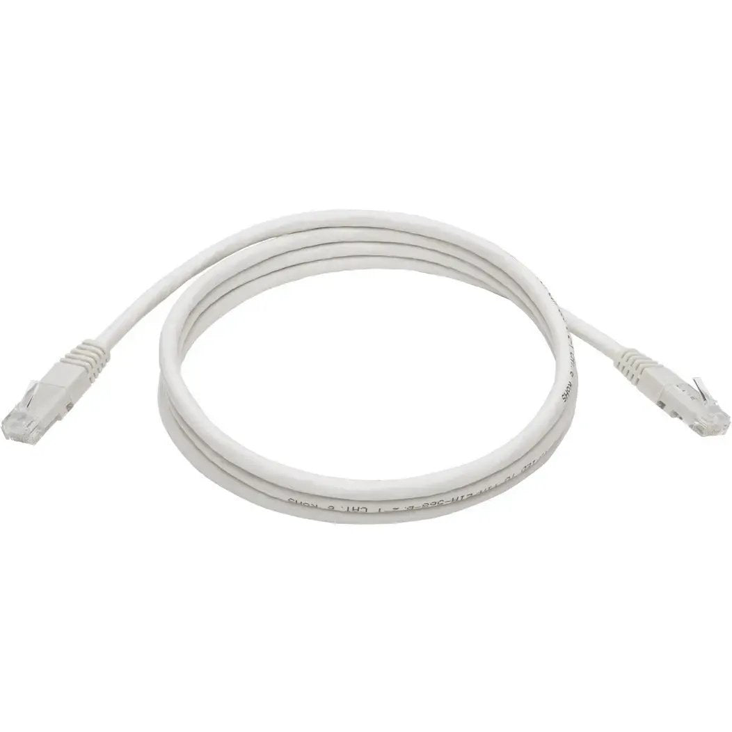 EATON Tripp Lite 5ft Cat6 Gigabit Molded Patch Cable RJ45 M/M 550MHz 24 AWG White - Category 6 for Network Device, Router, Modem, Blu-ray Player, Printer, Computer - 128 MB/s - Patch Cable - 5 ft - 1 x RJ-4... - N200-005-WH