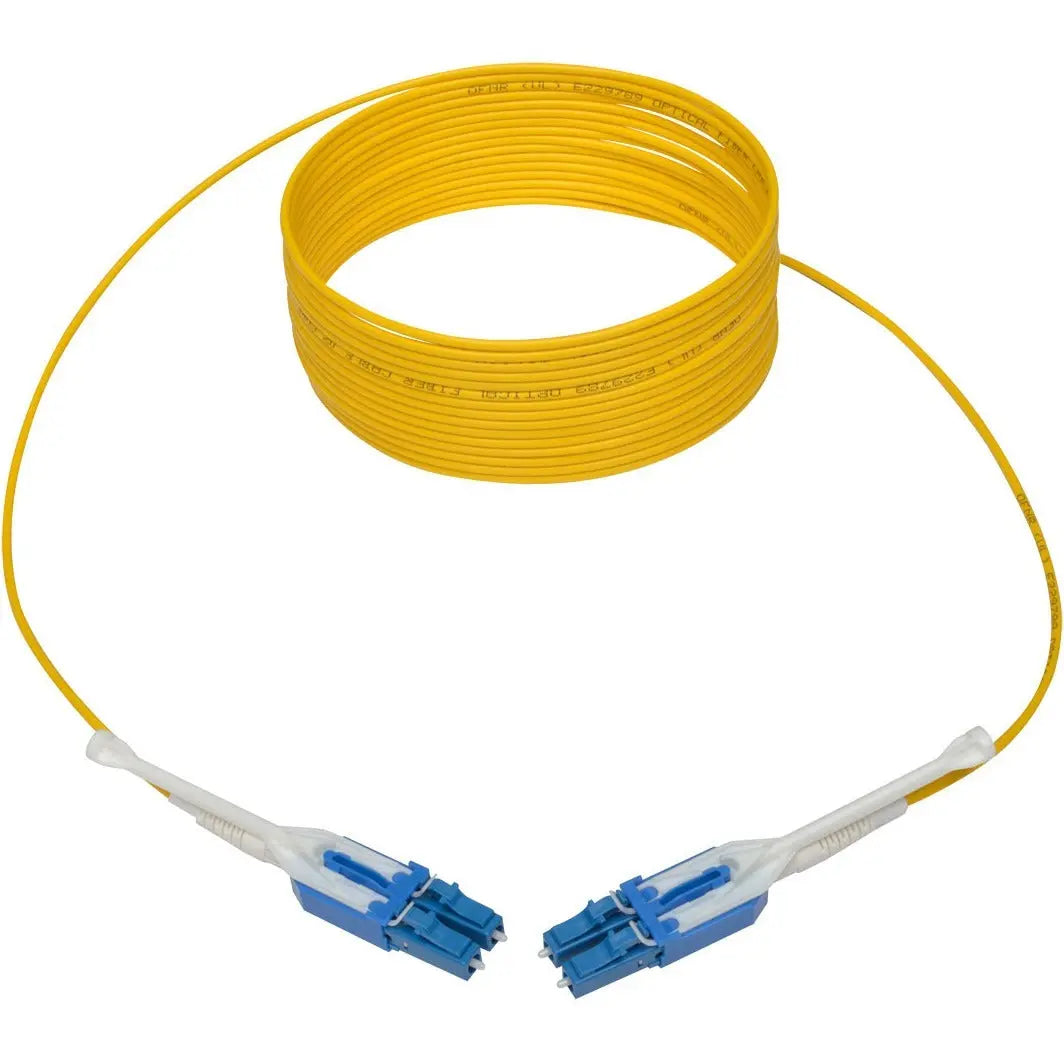 EATON Tripp Lite 5M Duplex SMF 9/125 Uniboot Fiber Optic Patch Cable LC/LC 16' - Fiber Optic for Patch Panel, Switch, Network Device - 1.25 GB/s - Patch Cable - 16.40 ft - 2 x LC Male Network - 2 x LC Male ... - N370-05M-T