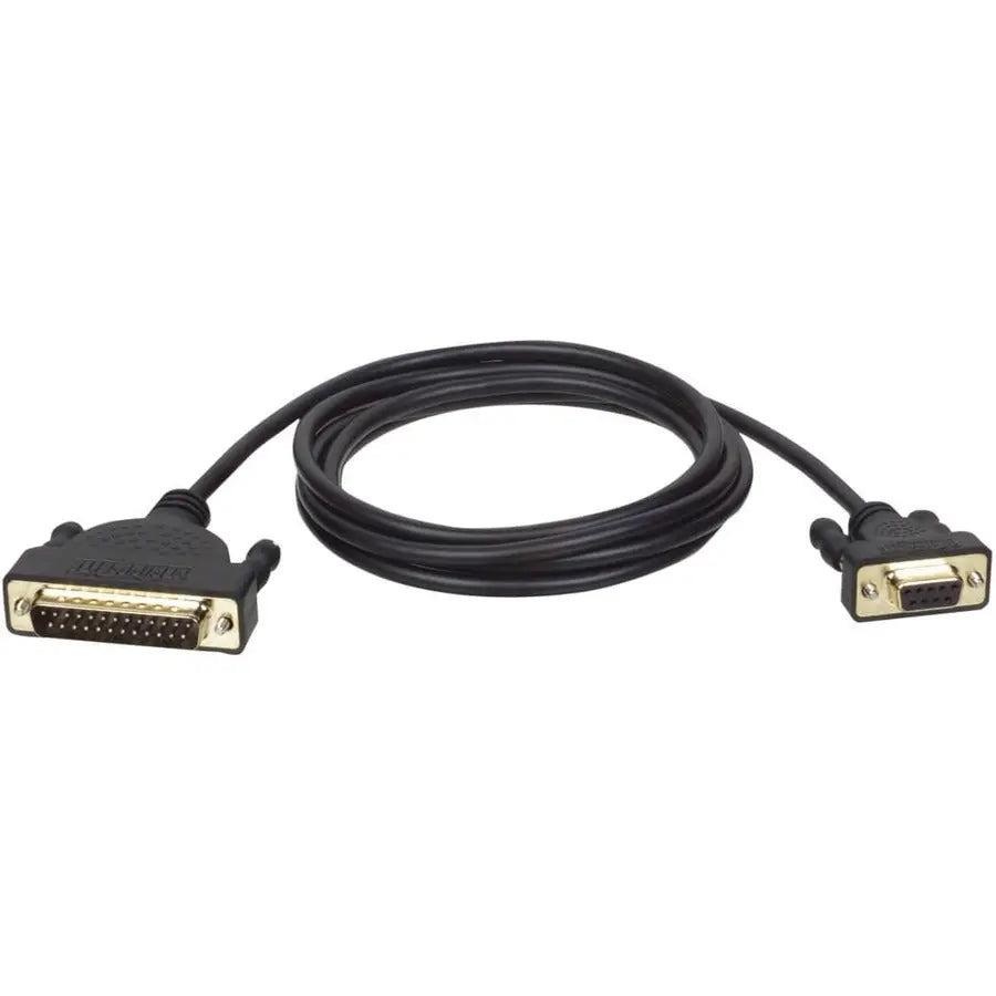 EATON Tripp Lite 6ft AT Serial Modem Cable Gold Connectors DB25M to DB9F M/F 6' - (DB25 to DB9 M/F) 6-ft. - P404-006