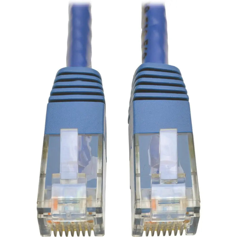 Tripp Lite 6ft Cat6 Gigabit Molded Patch Cable RJ45 M/M 550MHz 24 AWG Blue - Category 6 for Network Device, Router, Modem, Blu-ray Player, Printer, Computer - 128 MB/s - Patch Cable - 6 ft - 1 x RJ-45... - N200-006-BL EATON