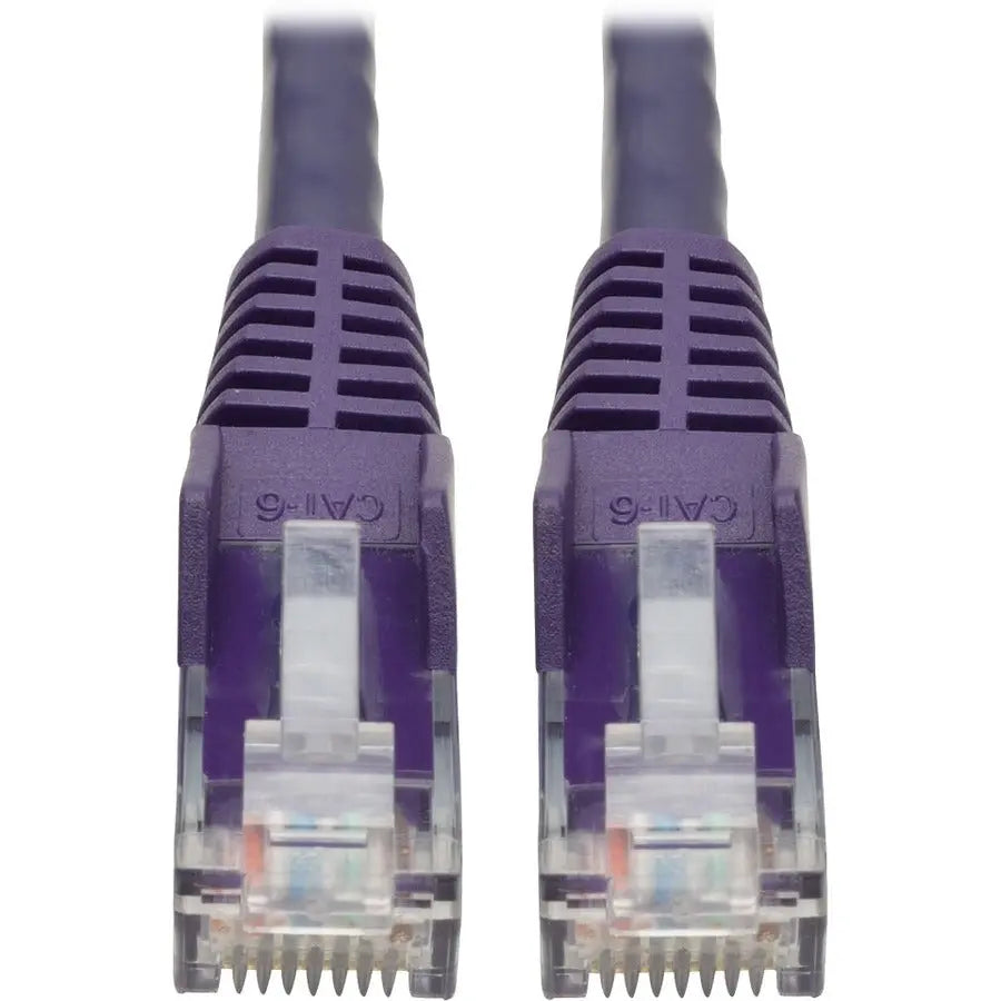 EATON Tripp Lite 6ft Cat6 Snagless Molded Patch Cable UTP Purple RJ45 M/M 6' - Category 6 for Switch, Hub, Network Device, Router, Modem, Server, Network Adapter - 128 MB/s - Patch Cable - 6 ft - 1 x RJ-45 ... - N201-006-PU