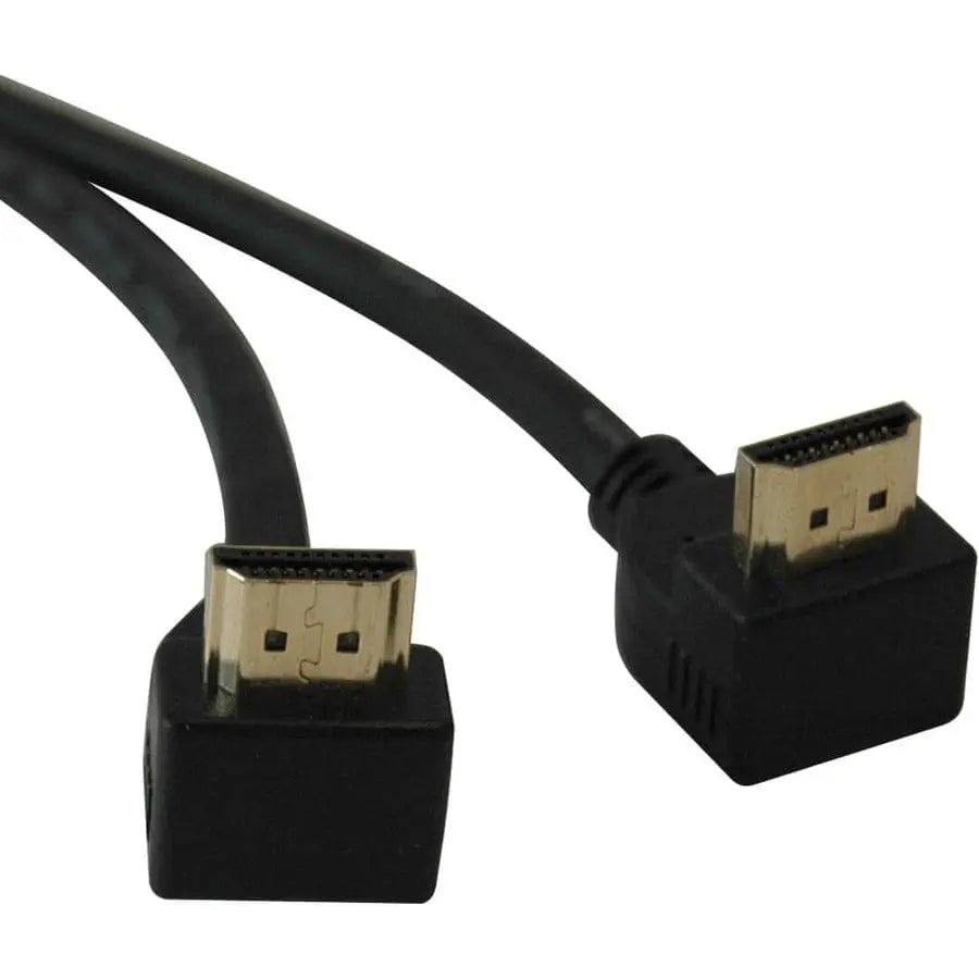 EATON Tripp Lite 6ft High Speed HDMI Cable Digital Video with Audio 2 Right Angle Connectors 4K x 2K M/M 6' - Male HDMI - Male HDMI - 6ft - Black - P568-006-RA2