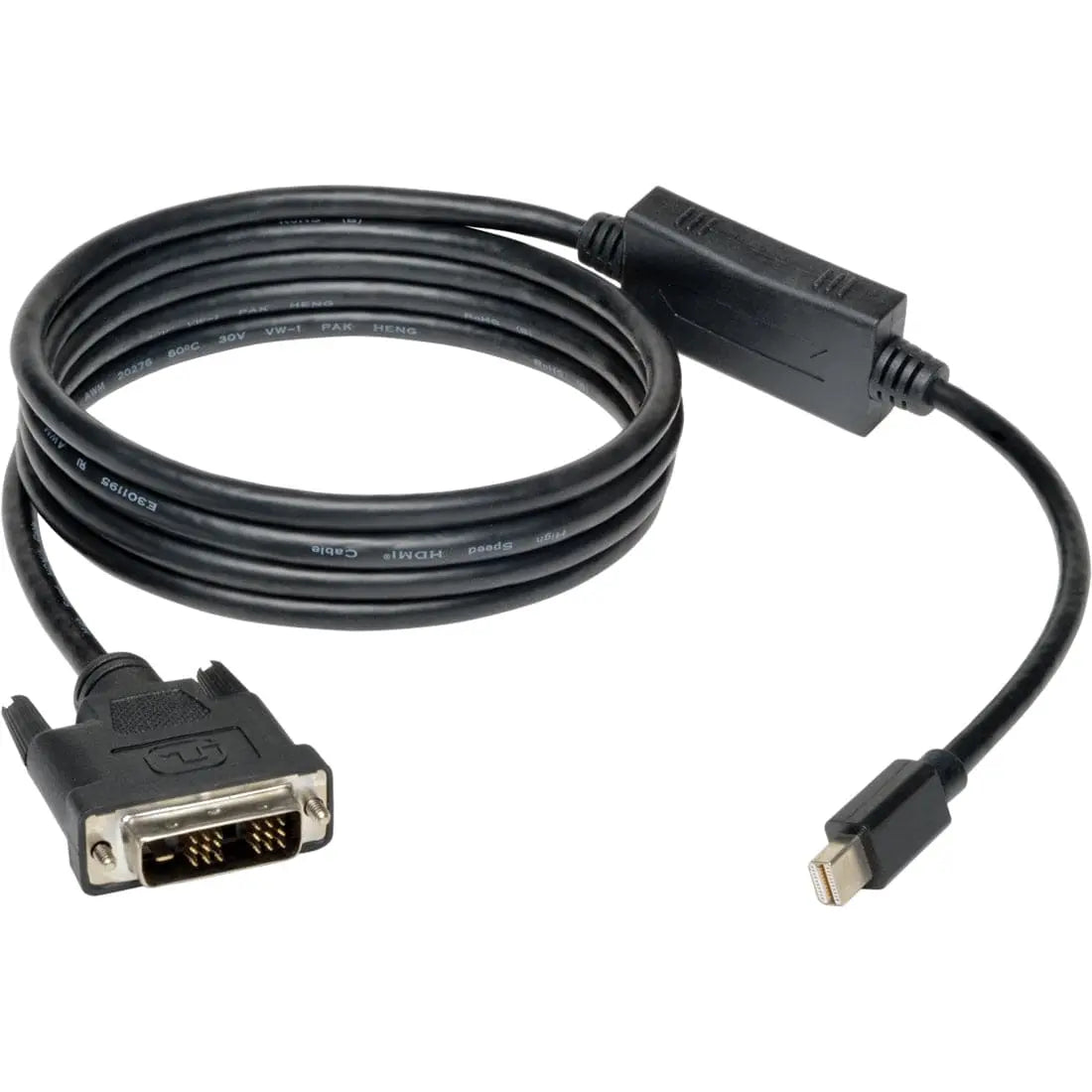 EATON Tripp Lite 6ft Mini DisplayPort to DVI Adpater Converter Cable mDP to DVI 1920 x 1080 M/M - DVI/Mini DisplayPort for Video Device, Monitor, TV - 6 ft - 1 x Mini DisplayPort Male Digital Audio/Video - ... - P586-006-DVI
