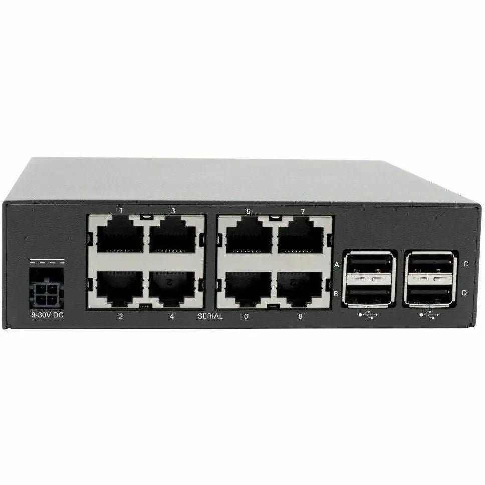 EATON Tripp Lite 8-Port Console Server Built-In Modem Dual GbE NIC Flash Dual SIM - Twisted Pair - 4 x Network (RJ-45) - 4 x USB - 8 x Serial Port - Network (RJ-11) - 1000Base-X - Gigabit Ethernet - Managem - B093-008-2E4U-M
