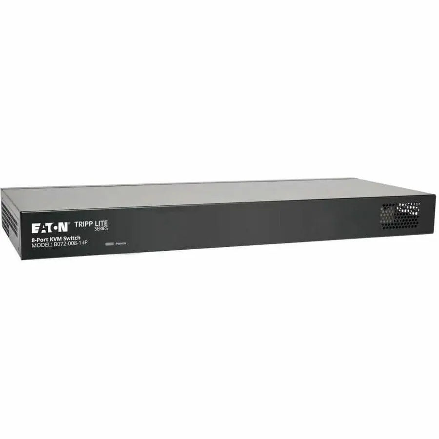 EATON Tripp Lite 8-Port IP Cat5 KVM Switch Compact 1+1 User Rackmount - 8 Computer(s) - 1 Local User(s) - 1 Remote User(s) - 1920 x 1080 - 12 x Network (RJ-45) - 3 x USB1 x VGA - Rack-mountable - 1U - TAA C... - B072-008-1-IP